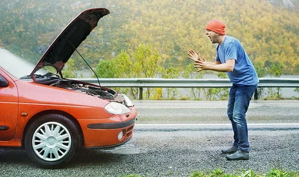 car breakdown on road