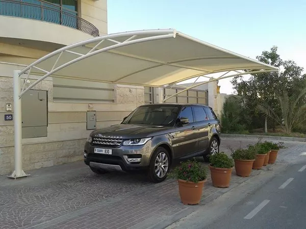 car parking in shade of a roof