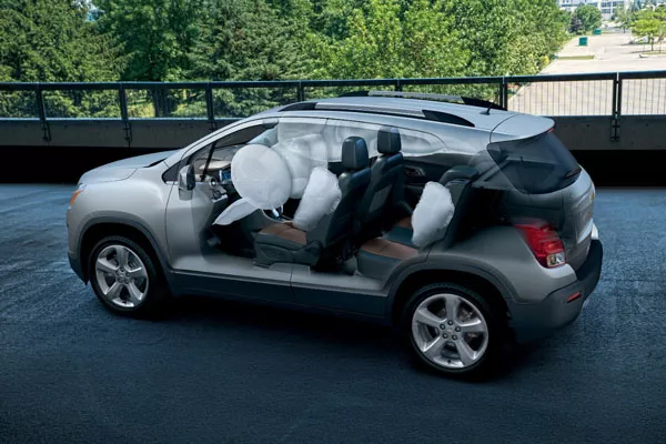 a car showing its safety features