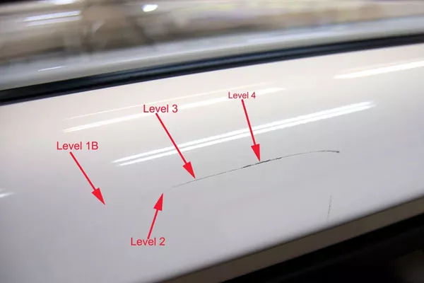 levels of car scratches