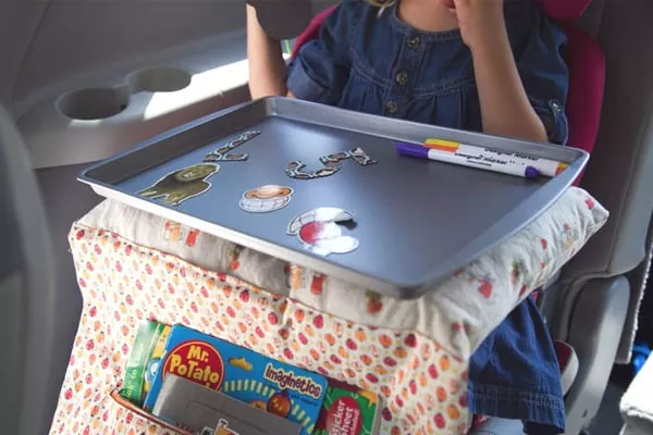 cookie tray as kid's table