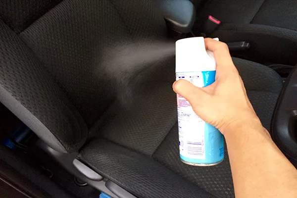 Spray and Shoo the bacteria away! spray to disinfect car interior
