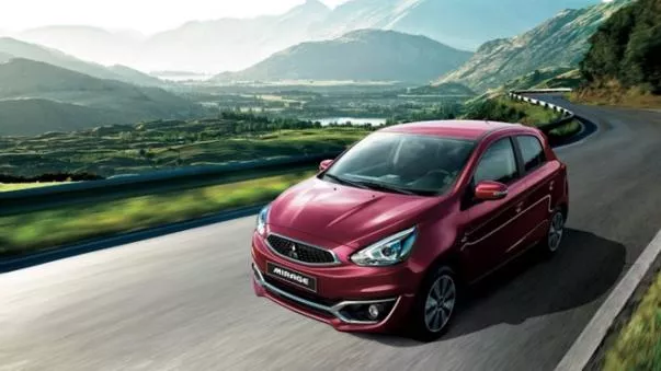 mitsubishi mirage 2018 on the road