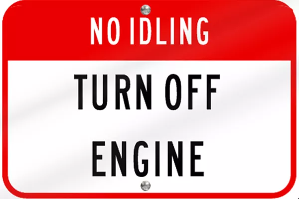 Turn off engine sign