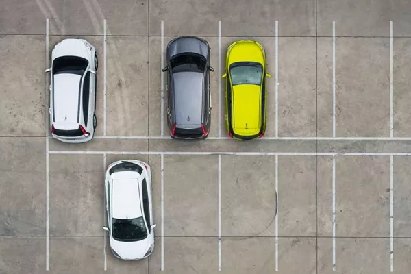 cars in a parking lot