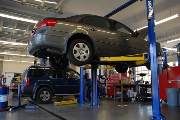 A car maintenance station