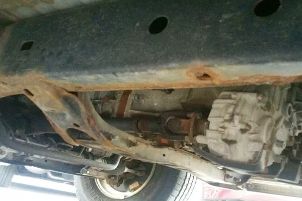 The part under the car is the most susceptible to rusting due to its exposure to road waters, moisture, heat, among others Rust in a car's underchassis