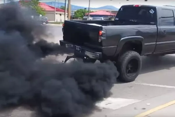 smoke coming out of a car