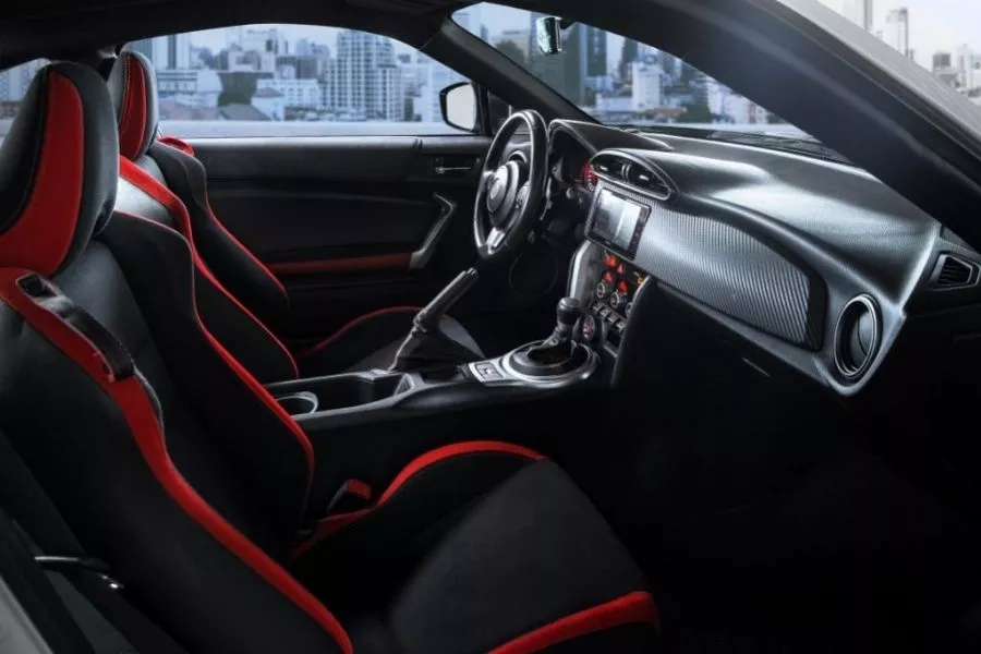 A sporty-looking interior Toyota 86 interior view
