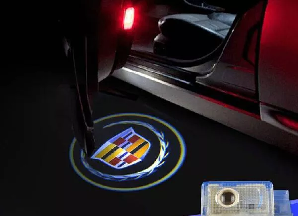 Welcome light on a Cadillac car