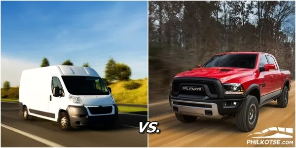 minivan vs pickup truck