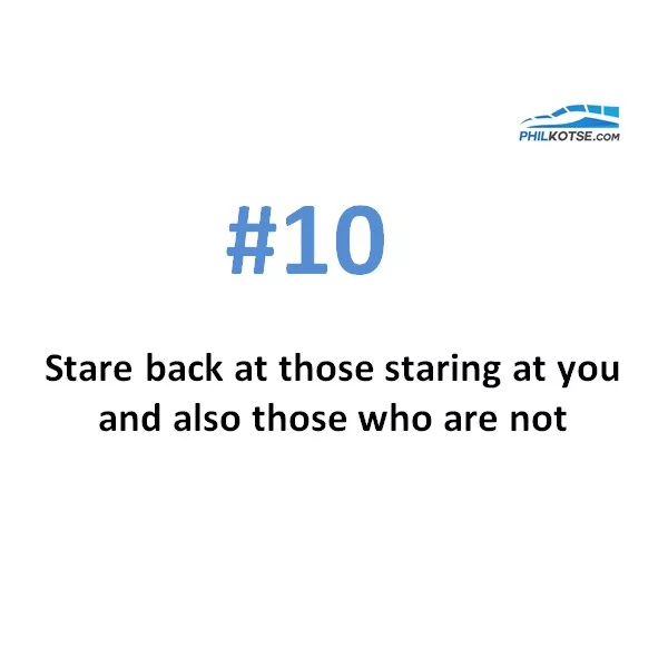 Stare back at those staring at you and also those who are not Things to do during traffic jam #10