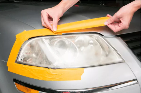 Mask around the headlamp