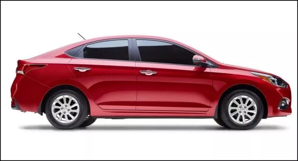 Hyundai Accent 2018 sedan side view