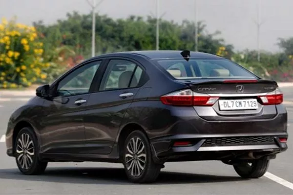 The rear of the Honda City