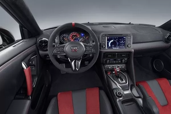 A picture of the GT-R's interior.