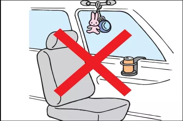 hang decors near car windows