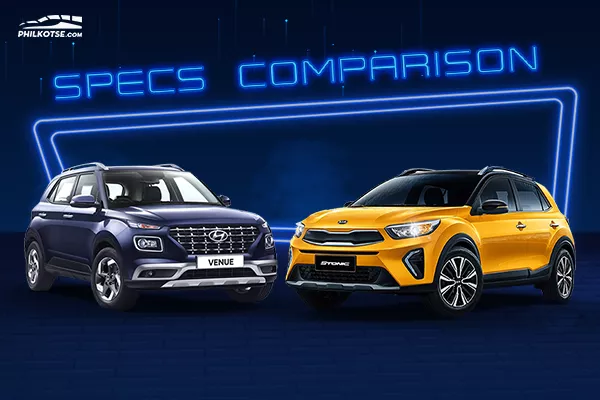 A picture of the Kia Stonic and Hyundai Venue head to head.