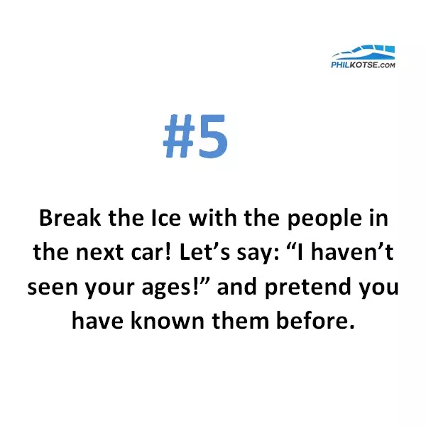 Break the Ice with the people in the next car Things to do during traffic jam #5