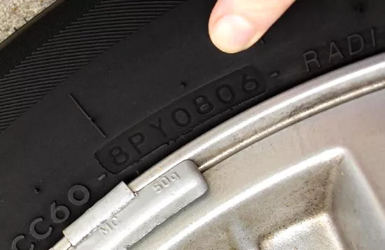 This tire was manufactured in the 8th week of 2006 Tire expiration date