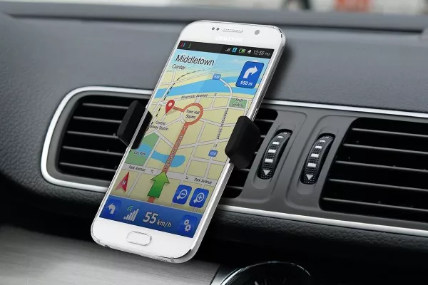 The aircon vent is probably the best position for your handset mount Place phone on air vents