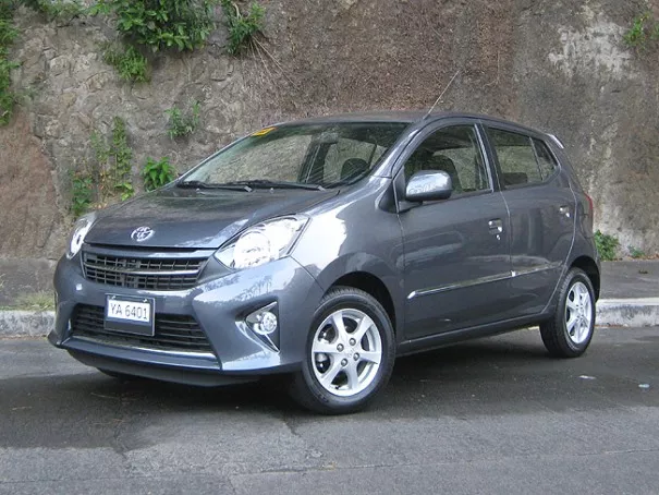 Grey Toyota Wigo angular front view