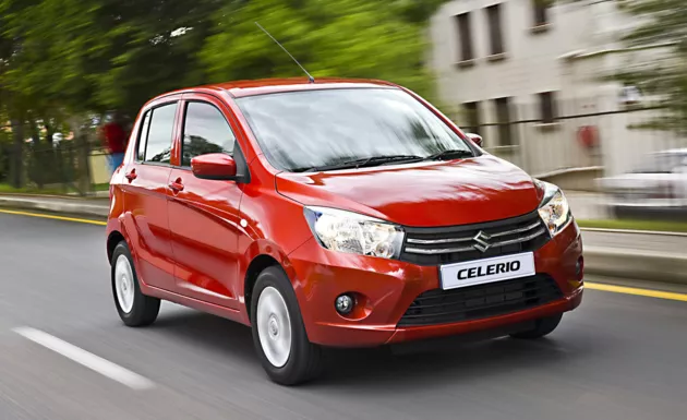 Red Sukizi Celerio angular front view