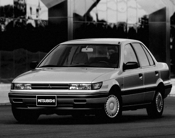 A Mitsubishi Lancer angular front view