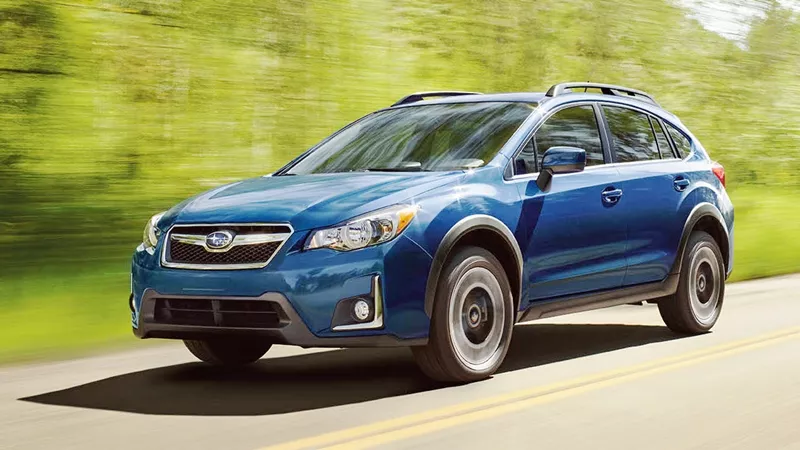 the Subaru XV on the road