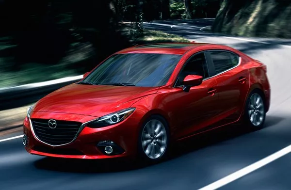 Mazda 3 on the road