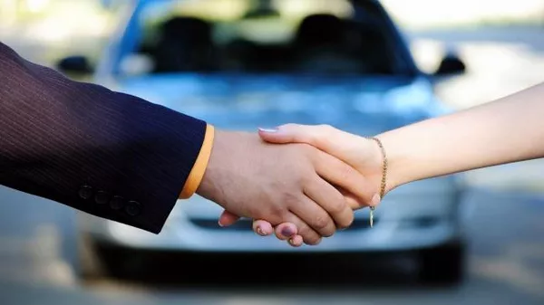 handshake to reach a car deal