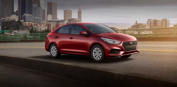 Hyundai Accent 2018 on the road