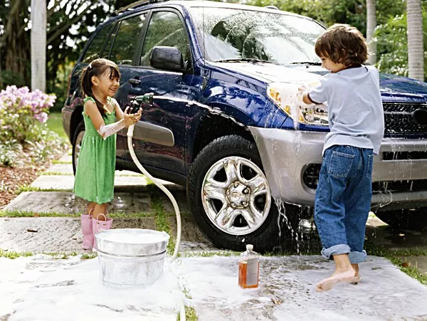 Washing a car
