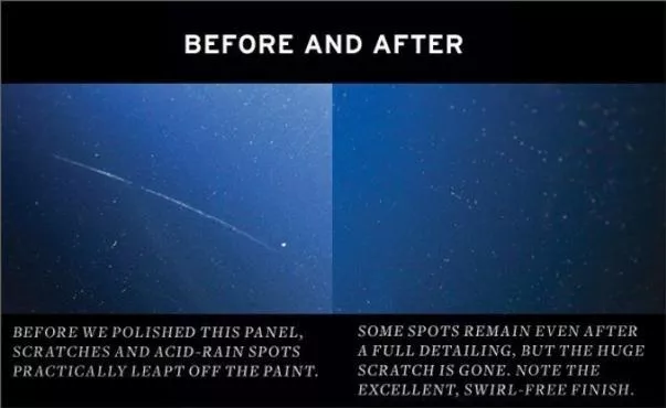 Waxing is more advantageous than polishing Car paint before and after waxing