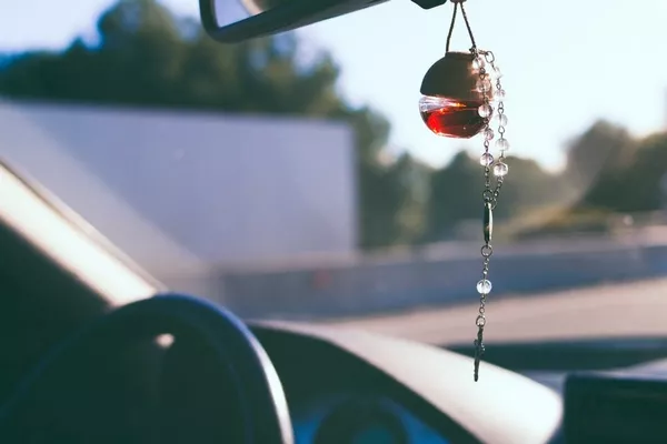 an air freshener in a car
