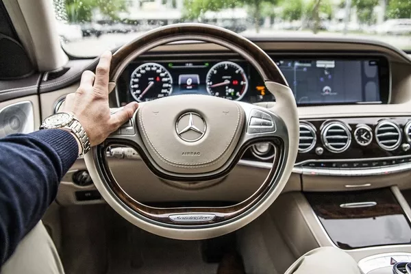 interior of a mercedes benz car