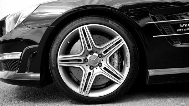 Alloy wheels are more stylish, yet are more expensive and prone to theft Alloy wheel of a car