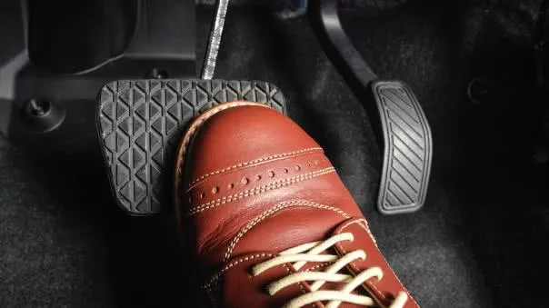 Using a brake pedal