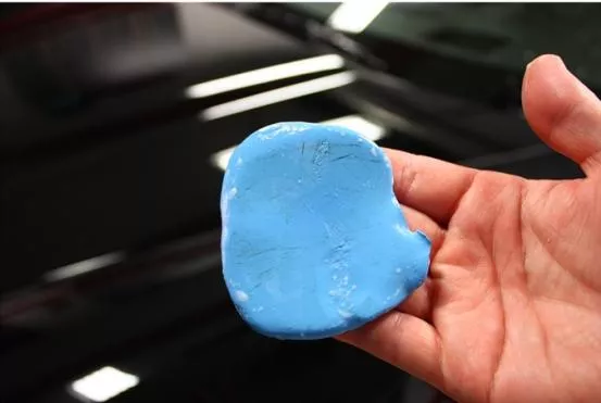 a blue piece of clay