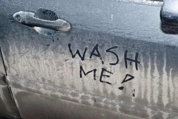 Dust will cover the whole car surface over prolonged periods of time. Dust on car