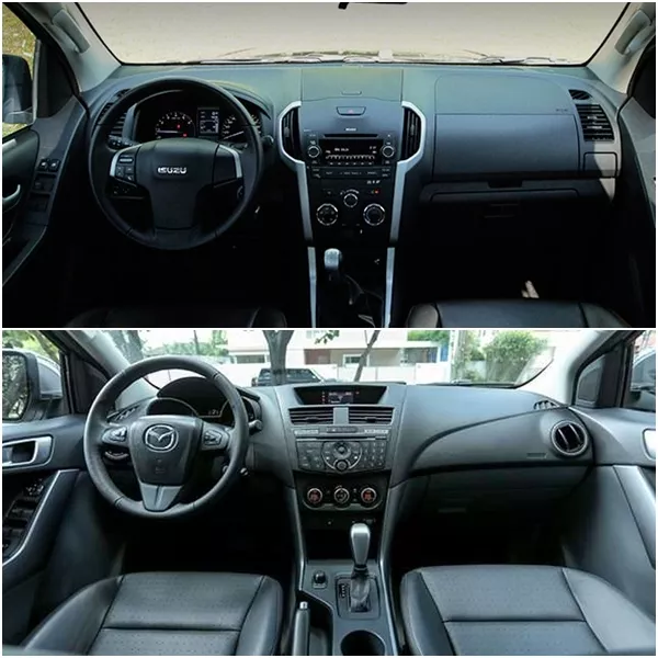 isuzu dmax vs mazda bt 50 interior