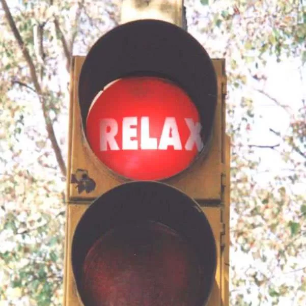 Relax red traffic light