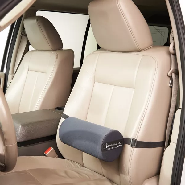 lumbar support installed on car seat