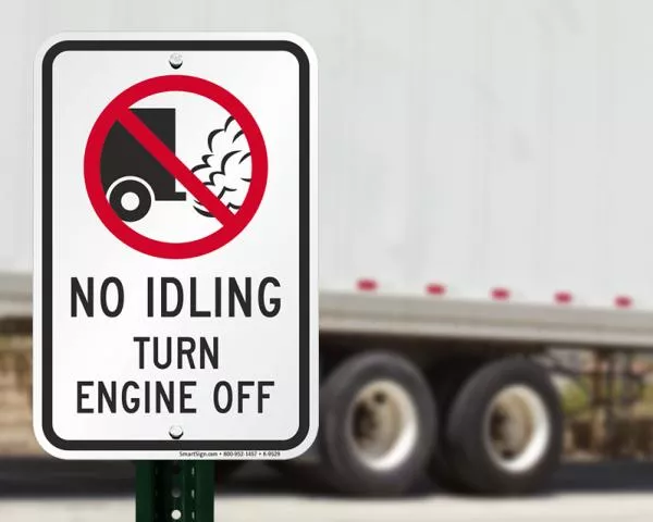 No idling traffic sign
