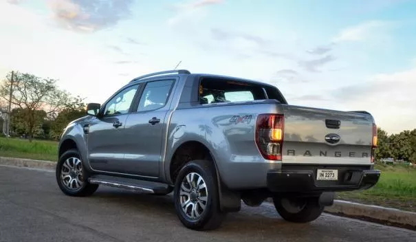 Angular rear of a Ford Ranger 2018