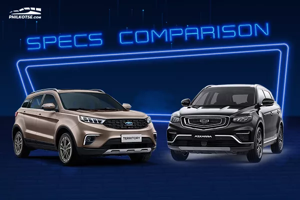 A picture of the Geely Azkarra and Ford Territory head to head