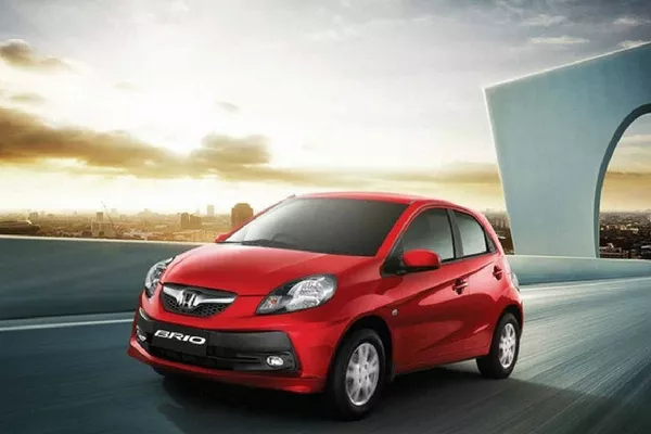Honda Brio 2018 on the road