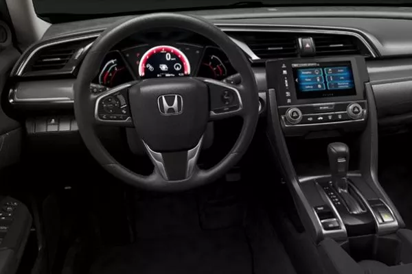 A picture of the interior of the Honda Civic RS