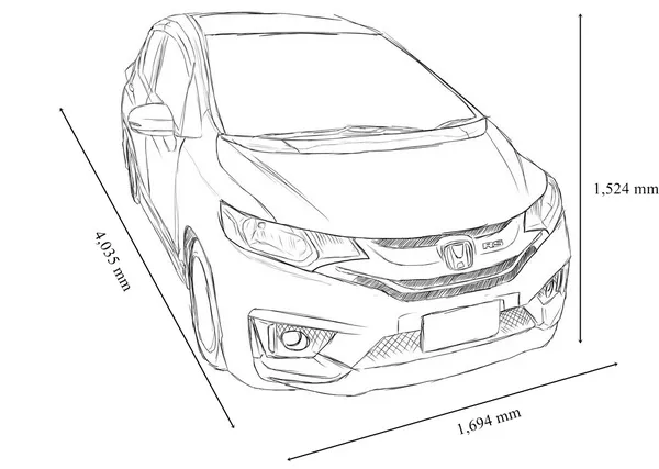 honda jazz 2018 dimensions