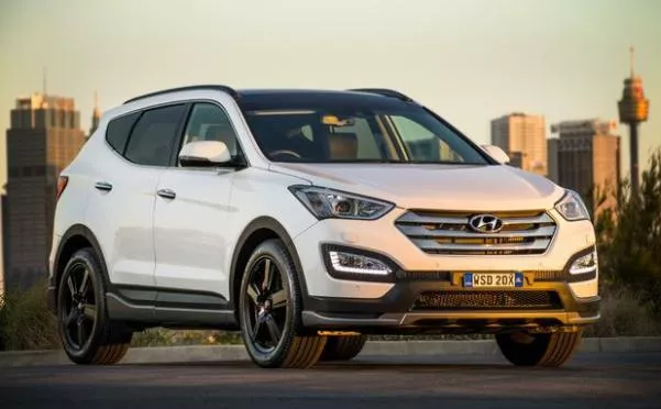 angular front of the Hyundai Santa Fe